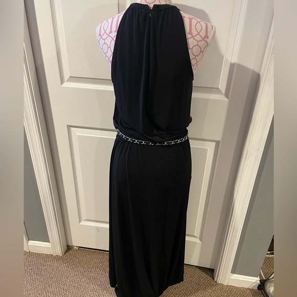 Michael Kors-High Low-Chain Belt Maxi Dress-Sz M - Picture 3 of 6